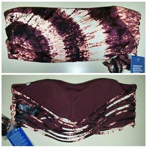 NWT bandeau strappy back swim top