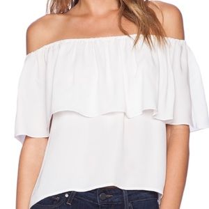 Rebecca Minkoff Dev off the shoulder white top