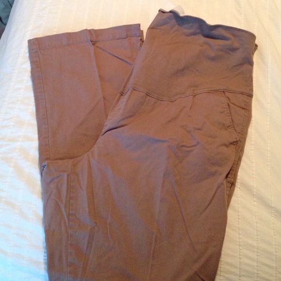 Brown maternity pants