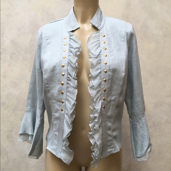 Baby blue linen jacket