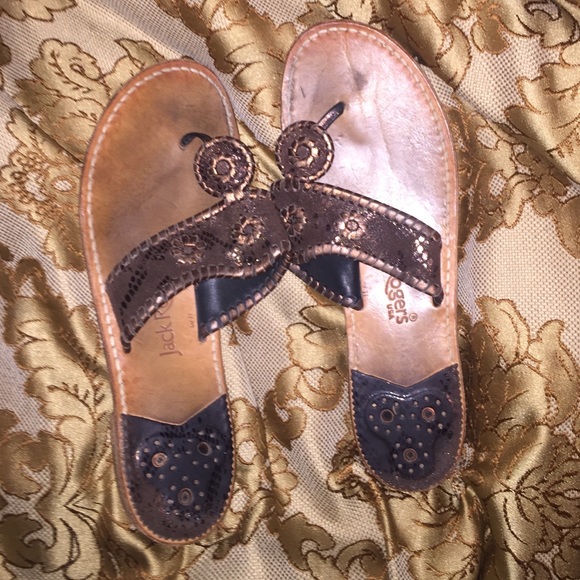 Jack Rogers brown snakeskin sandals