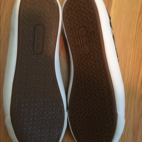 Black and white coach sneakers size 7 1/2 - Picture 3 of 4