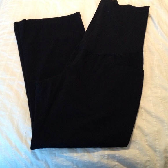 Black dress maternity pants