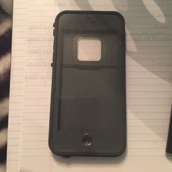Gray Lifeproof with blue detailing