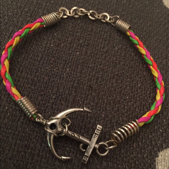 Braided anchor friendship bracelet