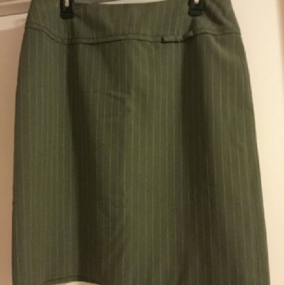 Green Pinstripe Skirt
