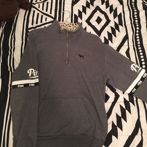 VS PINK PULLOVER QUARTER ZIPUP