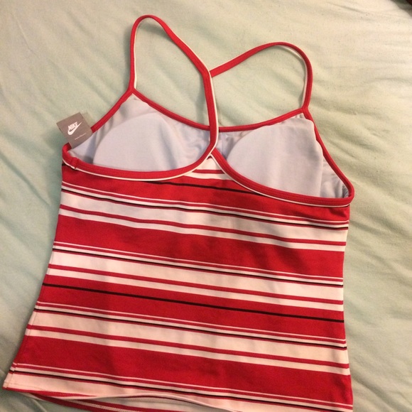 Red & White Striped Swim Tank, Size 10 - Picture 2 of 4