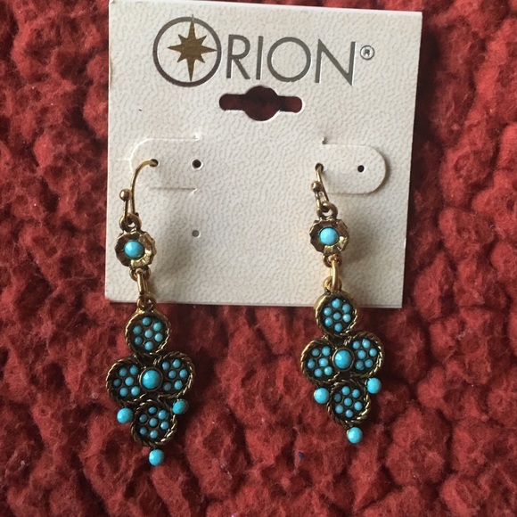 teal earrings