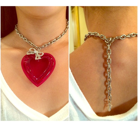 Tarina Tarantino Red Heart Pendant Necklace