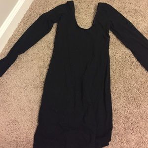American apparel long sleeve body con black dress