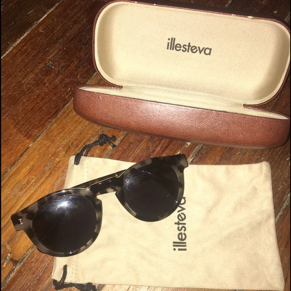 Illesteva Leonard White Tortoise Sunglasses