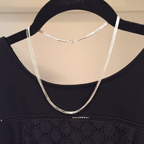 92.5 Liquid Sterling Silver Necklace and Bracelet - Picture 2 of 2