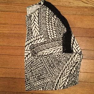 Charlotte Russe Lace Inset Top Size M