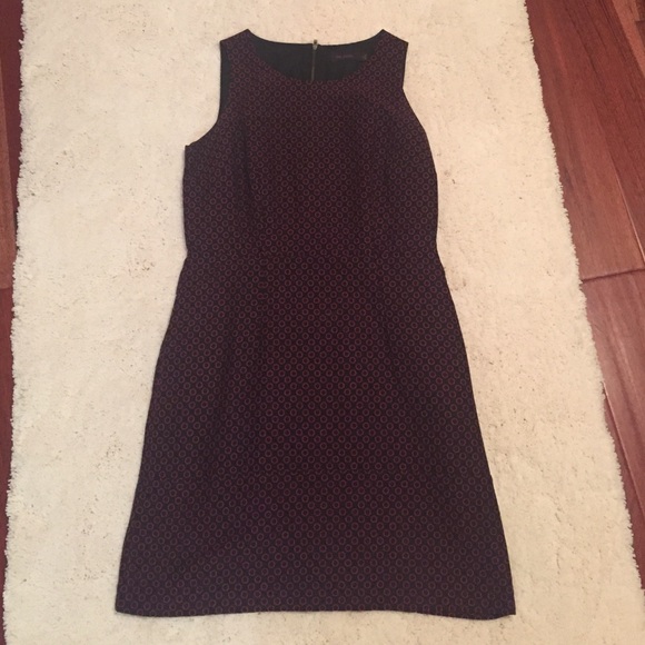 Navy blue & red work dress