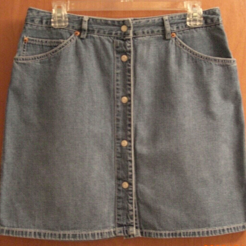 Gap Button Front Denim Skirt