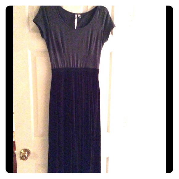 Grey and Black Maxi Dress