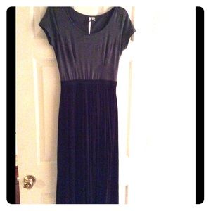 Grey and Black Maxi Dress