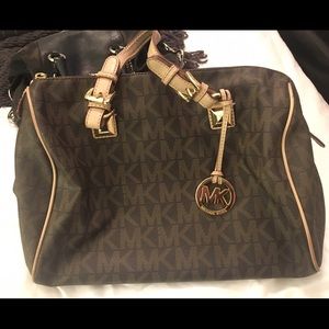 Michael Kors Brown Grayson Satchel