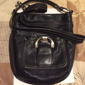 B MAKOWSKY ALL LEATHER HOBO BAG
