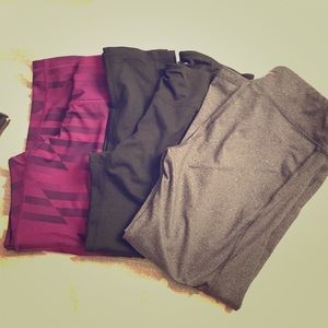Set of three gently used workout crops