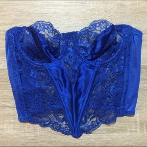 Vintage Christian Dior Blue Lace Bralette