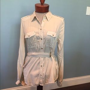 Anthropologie belted shirt