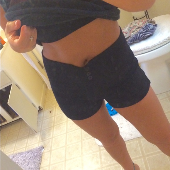 Going out black high waisted shorts