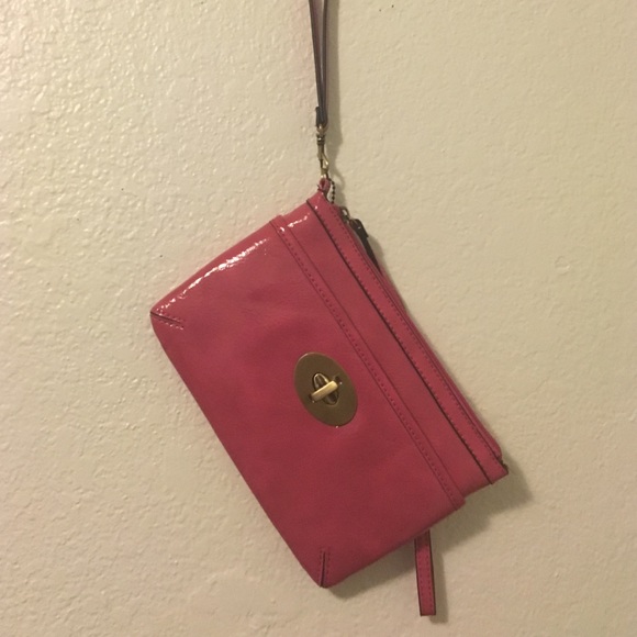 Big pink wristlet/clutch
