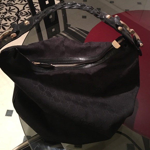 Authentic black Gucci hobo handbag