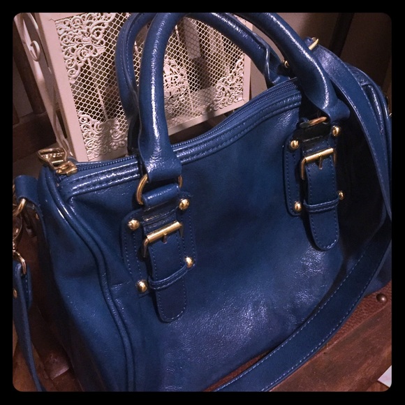 Cobalt blue cross-body purse