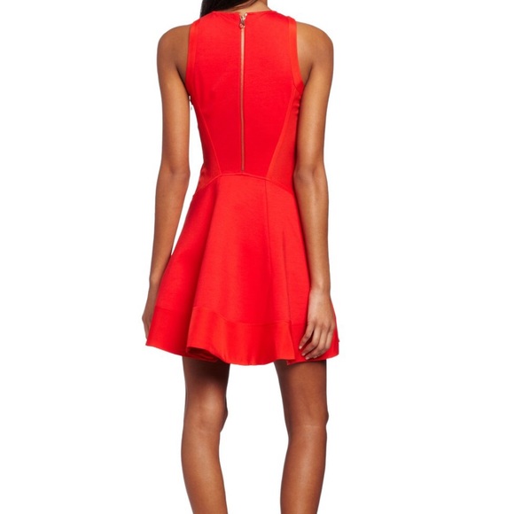 Ted Baker red Hearn fit and flare contrast dress - Picture 2 of 4