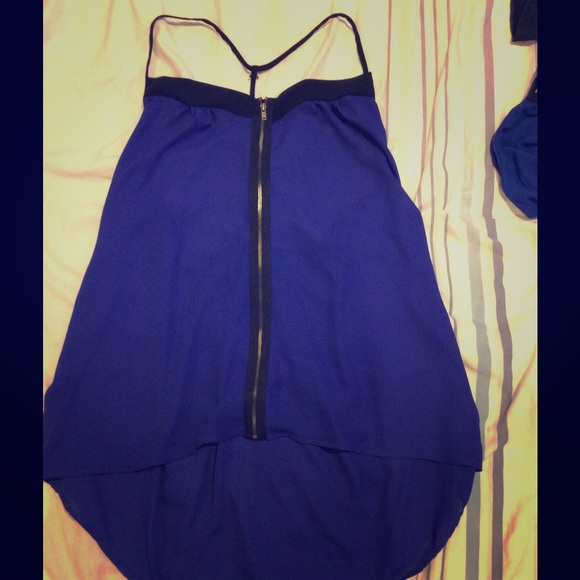 Navy blue flowy top