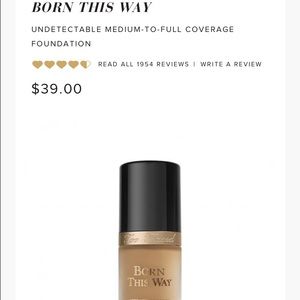 Too Faced born this way foundation - Sand