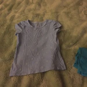 Blue t-shirt with polka dots