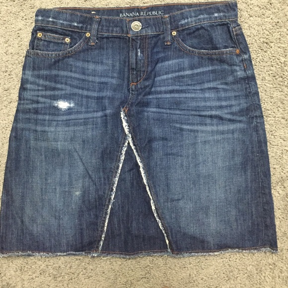 Banana republic jean skirt