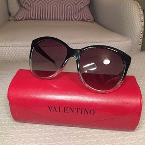 Valentino Gradient Rounded Cat Eye Sunglasses