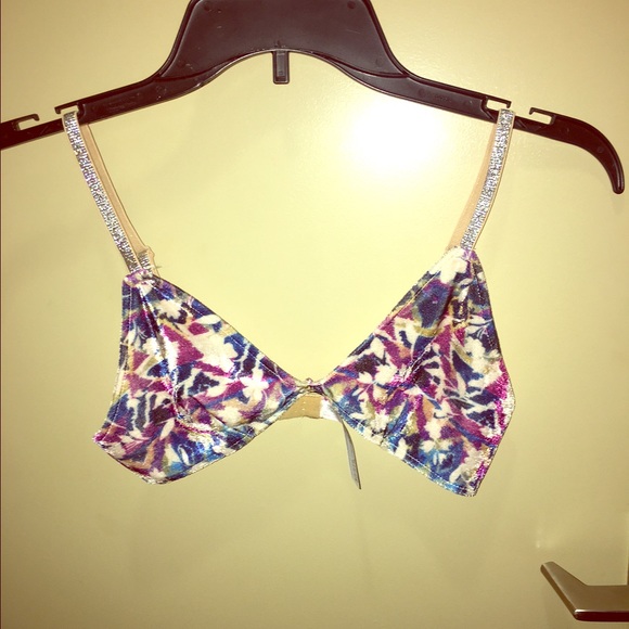 SALE Out From Under Floral Velvet Bralette