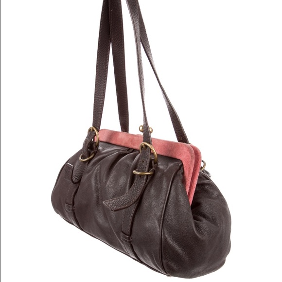 Authentic Miu Miu Suede-Accented Shoulder Bag - image 3