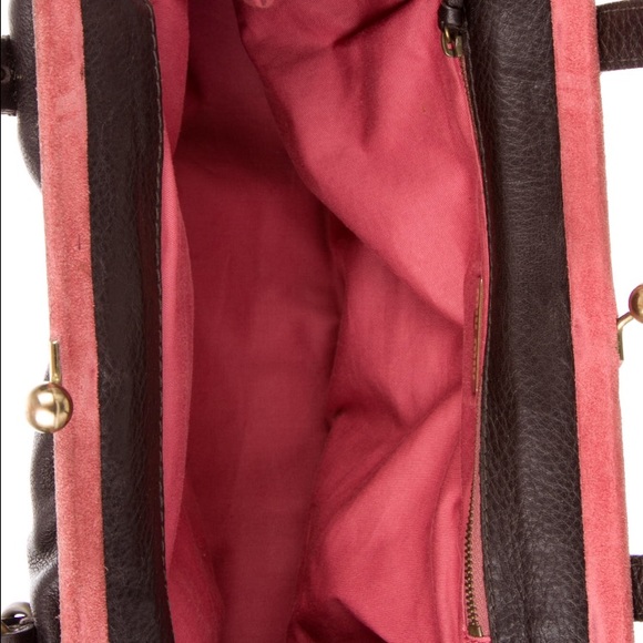 Authentic Miu Miu Suede-Accented Shoulder Bag - image 4