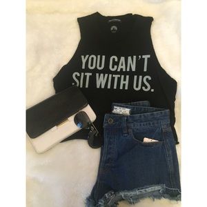Brandy Melville "You Can't Sit With Us" Muscle Tee