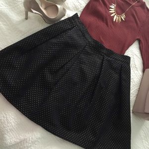 Dotted A-line Skirt