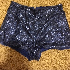 Sequin Rave High Waisted Shorts