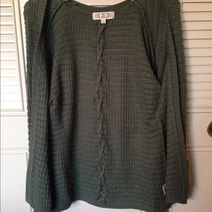 Green Knitted Cardigan