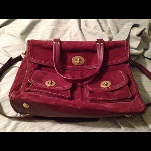 Coach-Purple Velvet Laptop Bag with Laptop Sleeve