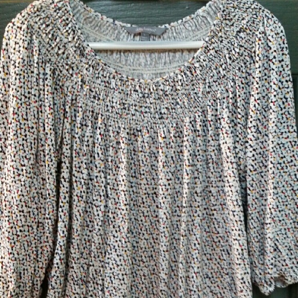 Daisy Fuentes Multi Colored Confetti Top Size L