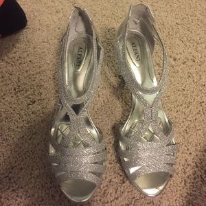 Alfani Silver Sparkly Heels