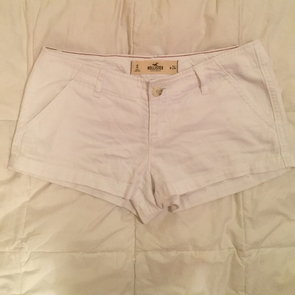 Low Rise White Hollister Shorts