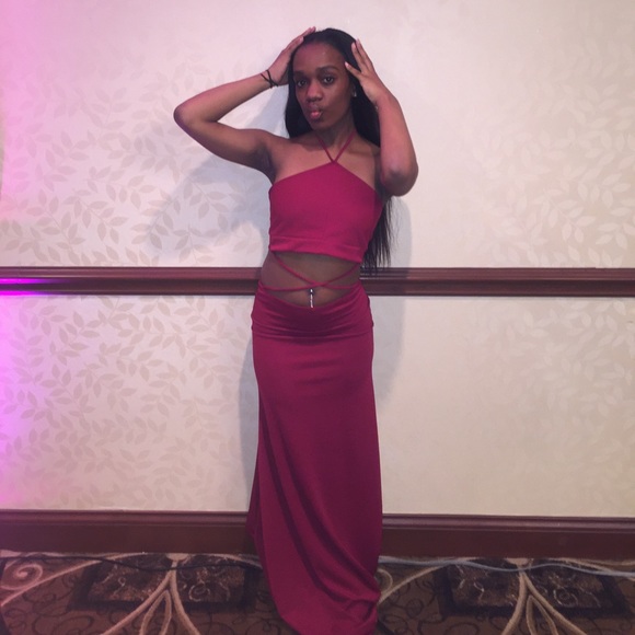Maroon One Piece Dress