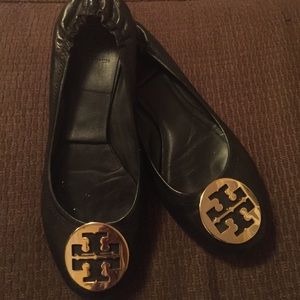 Black Tory Burch Reva Flats size 9.5